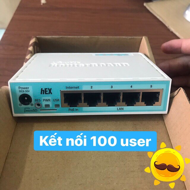 Thiết Bị Modem Router Mikrotik khả năng chịu tải hơn 100 người kết nối đồng thời