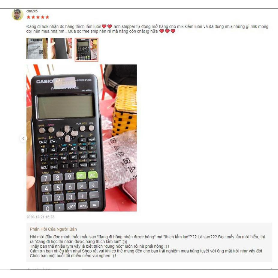 Máy tính Học Sinh Casio FX 570ES Plus 2nd Editon - Máy tính Cầm Tay Casio 570 ES Plus