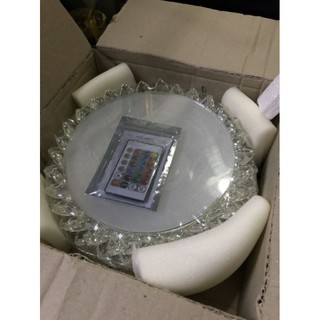 Đế Sen Pha Lê Tròn Led Đổi Màu 23cm