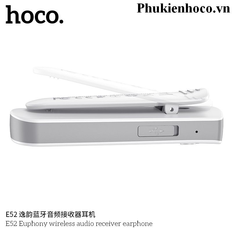 Tai Nghe Bluetooth Hoco E52 Có Cài Áo Hỗ Trợ 6 Giờ Đàm Thoại Liên Tục - Bảo Hành 12 Tháng Chính Hãng | BigBuy360 - bigbuy360.vn