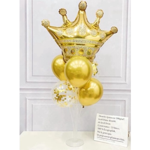 Trụ Bong Bóng 7 nhánh Để Bàn Trang Trí Sinh Nhật Cao 70cm, Trụ bóng mika 1 nhánh 70cm không kèm bóng