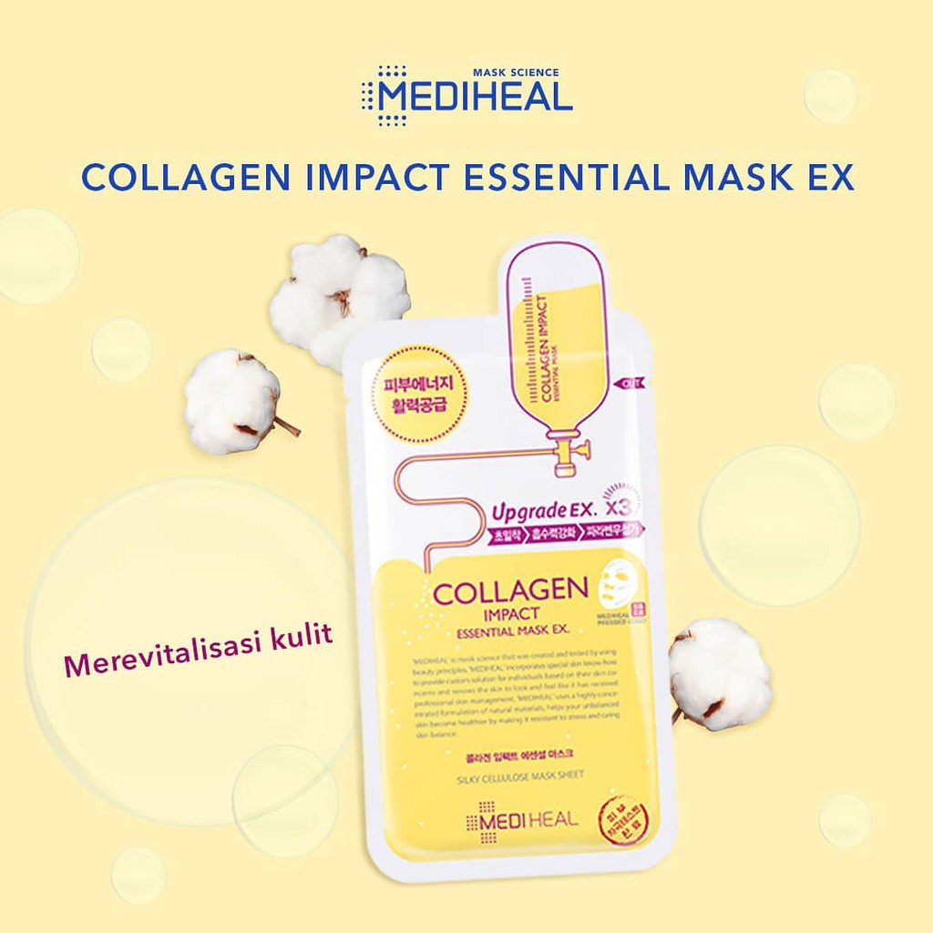 Combo 5 Mặt nạ dưỡng ẩm ngăn ngừa lão hóa da Mediheal Collagen Impact Essential Mask