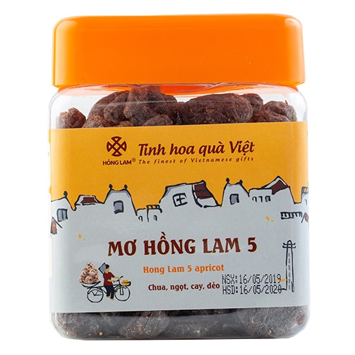 Xí muội Mơ Hồng Lam 5 là dòng sản phẩm tách hạt, cao cấp Hồng Lam. Có vị Chua Cay Ngọt Dẻo Hộp, gói