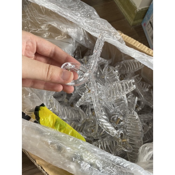 KẸP TÓC TRONG SUỐT LÀM KẸP HOA HANDMADE