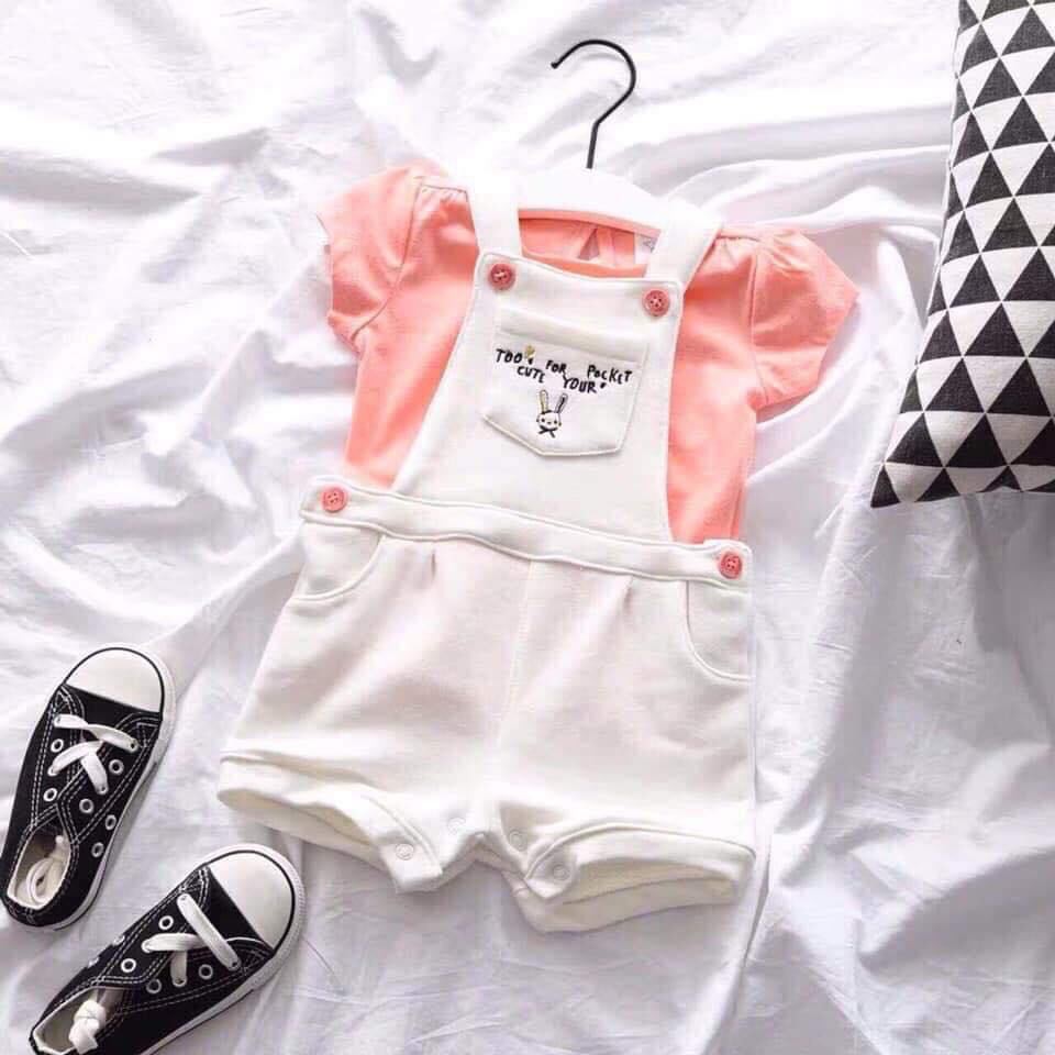Set yếm trắng baby club ( HÀNG SALE KO ĐỔI TRẢ)