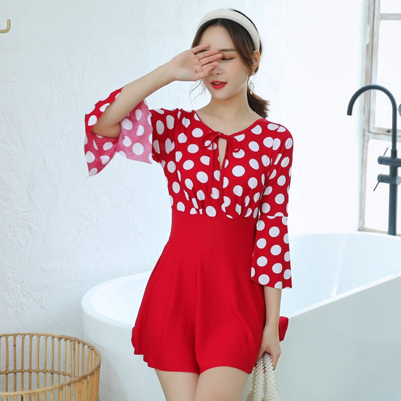 Bộ đồ bơi họa tiết chấm bi phong cách hàn quốc dành cho nữ | BigBuy360 - bigbuy360.vn