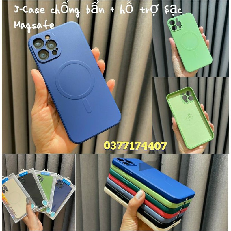 Ốp lưng J-Case màu chống bẩn iPhone 12 Pro Max bảo vệ camera tích hợp sạc không dây siêu tiện ( Full Box )