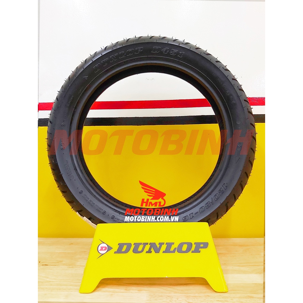 Lốp/vỏ xe 120/80-16 D451 TL Dunlop SAU dành cho xe SH zin theo xe