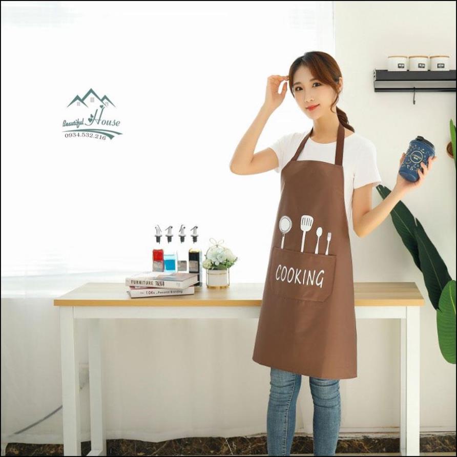 Tạp Dề Cooking [Nhiều Màu] - Vải Oxford Cao Cấp Chống Thấm Nước, Chống Bám Bẩn, Thời Trang