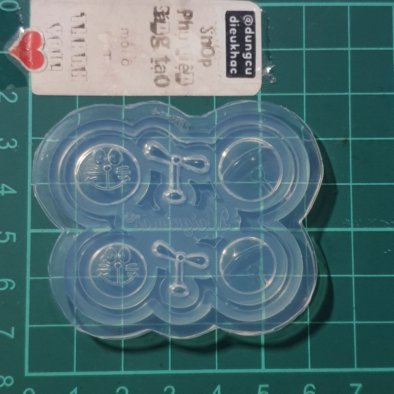 Khuôn Charm mèo ú - chong chóng - quả chuông 2 size