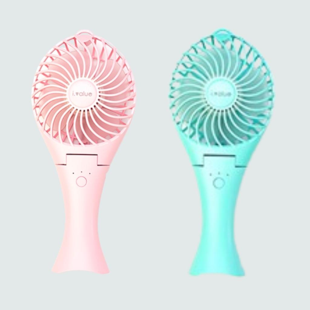 Quạt cầm tay nàng tiên cá i.value MT-F001, Quạt mini i.value con heo PF01