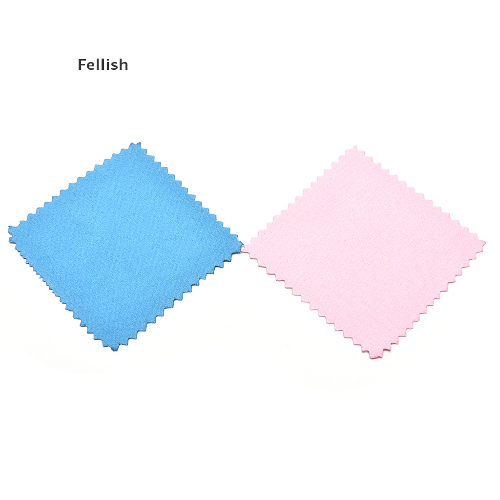 Set 10 khăn lau đánh bóng trang sức màu vàng và bạc 436VN