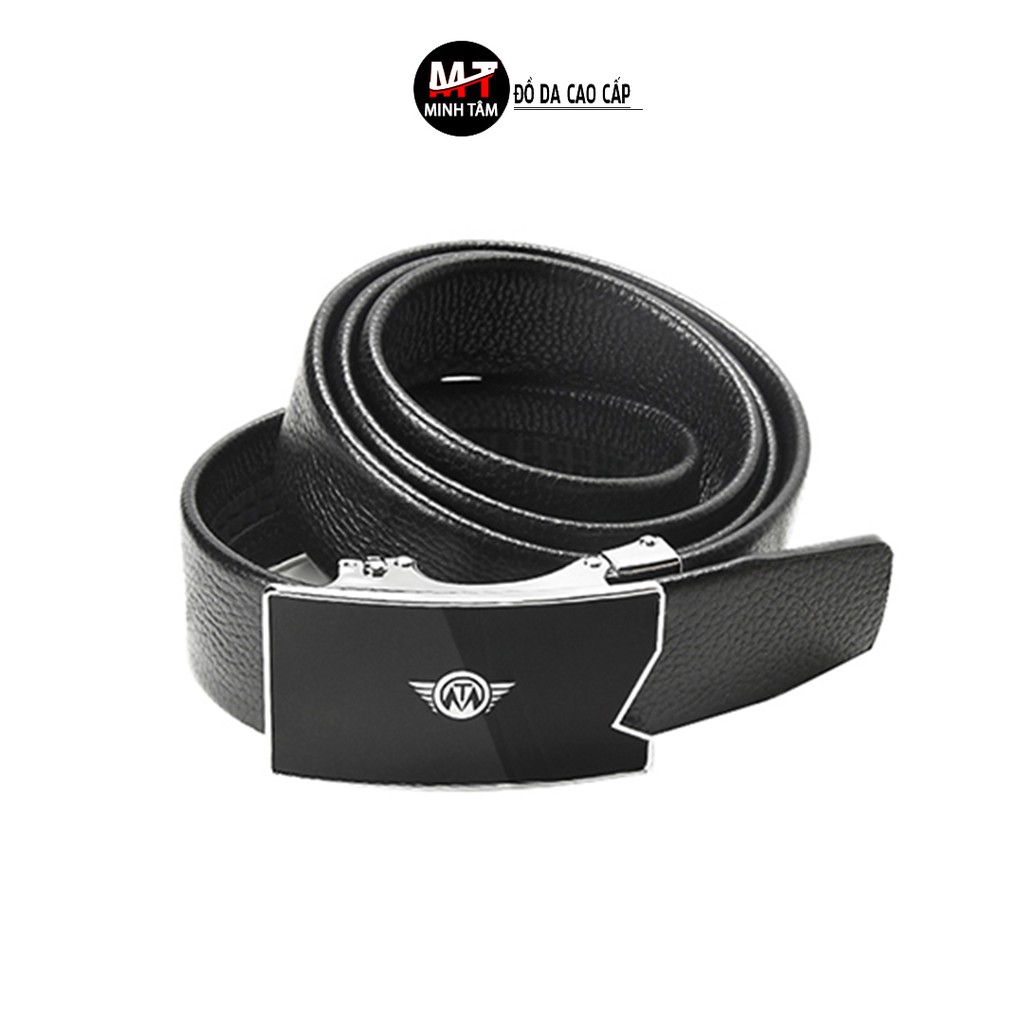 Thắt lưng nam Minh Tâm da bò , khóa kim loại kiểu tự động MT-103H