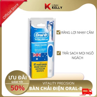Bàn chải điện Oral B - Oral Vitality Precision Clean - Hàng Úc- Làm sạch răng, an toàn hiệu quả