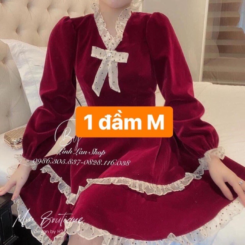 XẢ HÀNG - VÁY NHUNG XOÈ BÈO CHẤT ĐẸP MS23992