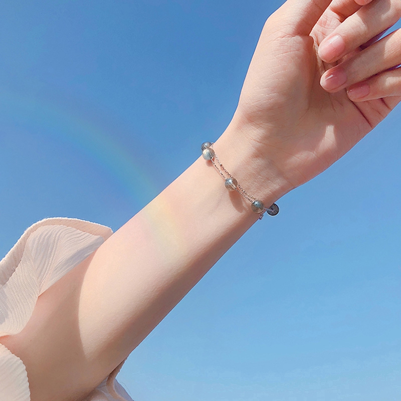 [Mã FAMAYFA giảm 10K đơn 50K] Vòng tay đá mặt trăng xinh xắn cho nữ