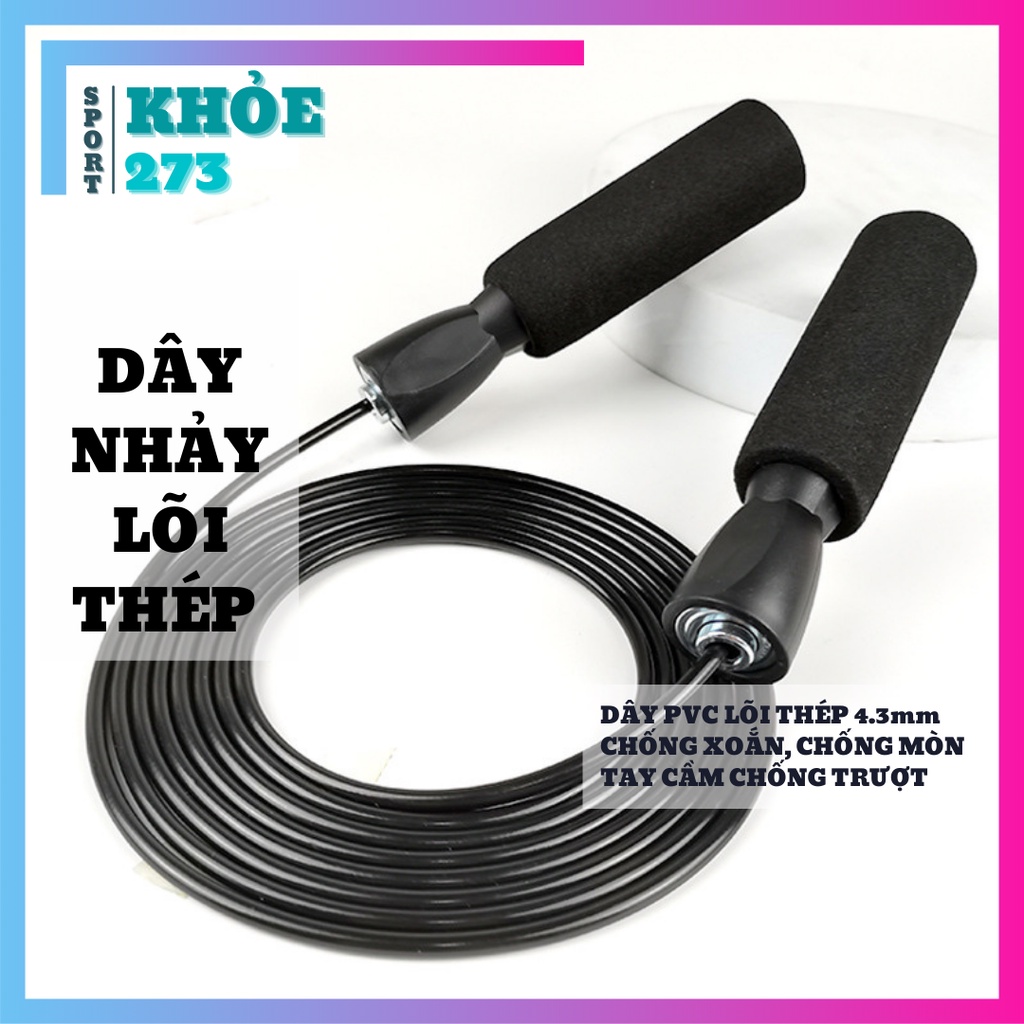 KT-Dây nhảy lõi thép SHOP KHỎE 273 dài 2.8m chống mòn, chống xoắn