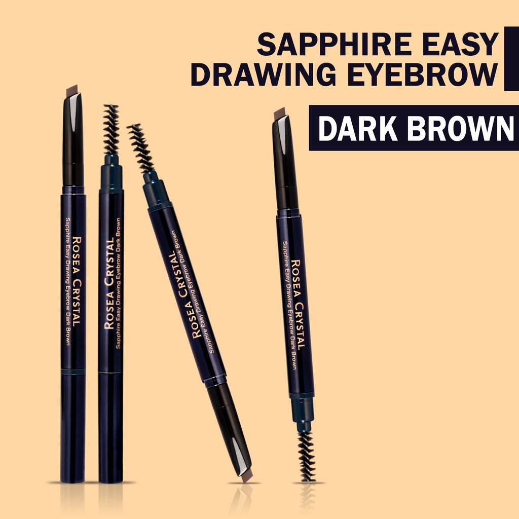 Chì kẻ lông mày Sapphire Easy Drawing Eyebrow tone nâu gỗ Dark Brown