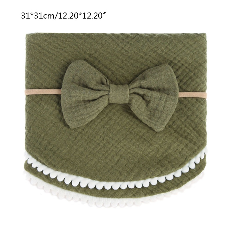 Yếm Cotton Muslin Đeo Đầu Giảm Đau Thoải Mái Không Độc Hại Dùng Làm Đạo Cụ Chụp Ảnh Cho Ba Mẹ Và Bé