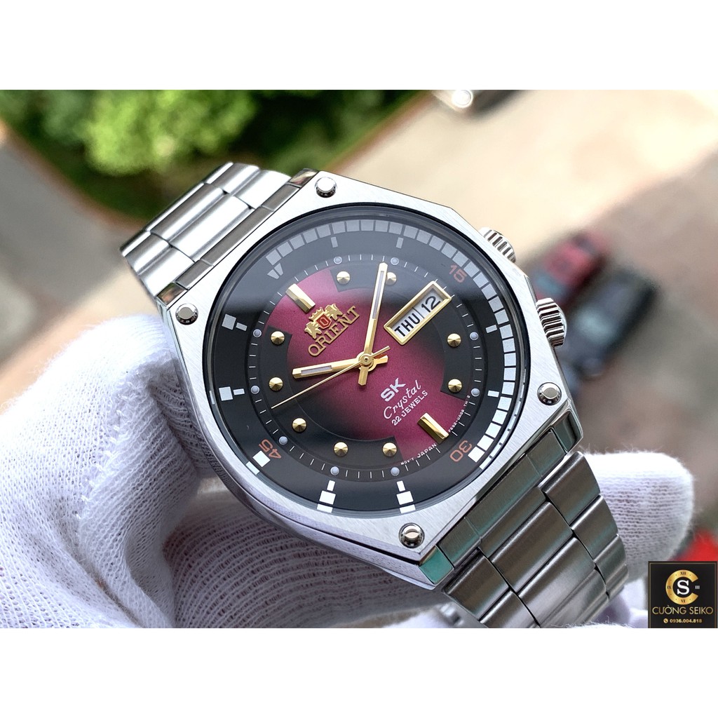 Đồng hồ nam ORIENT SK mặt lửa 2019 RA-AA0B02R19B dây thép