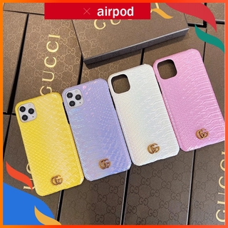 Bao da điện thoại họa tiết GUCCI da rắn màu loang thời trang cho iphone 12 11 PROMAX XSMAX XR SE 6S 7 8PLUS