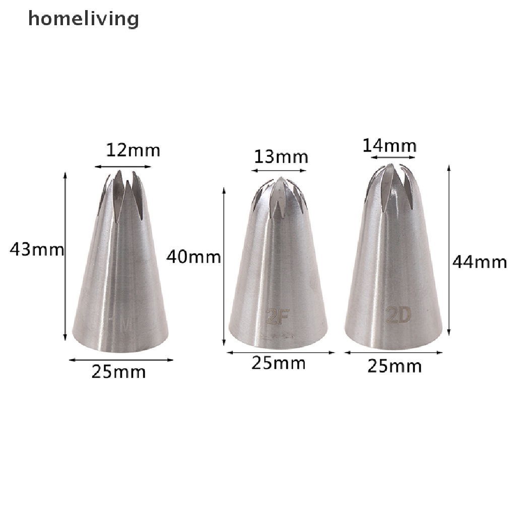 1 Set Đuôi Bắt Bông Kem Bằng Thép Không Gỉ