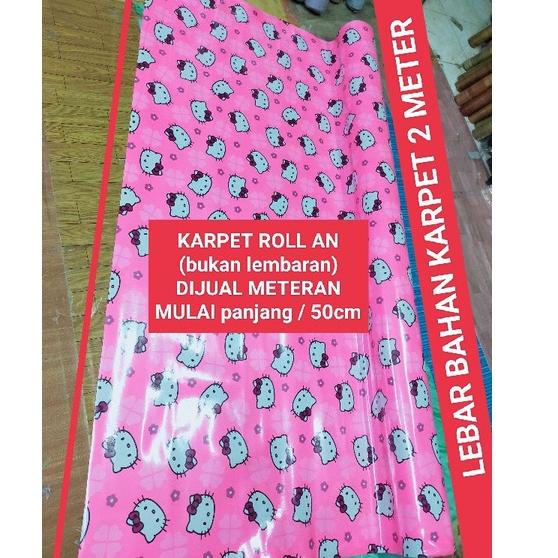 Thảm Xốp Vinyl Rộng 2mt Hình hello kitty Dễ Thương Kích Thước 0.5Mx2Mt