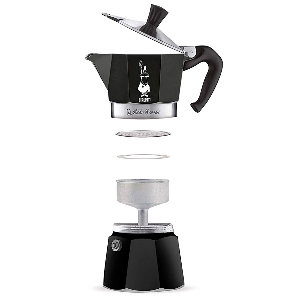 Ấm Moka Bialetti Express màu đen 3 cup chính hãng