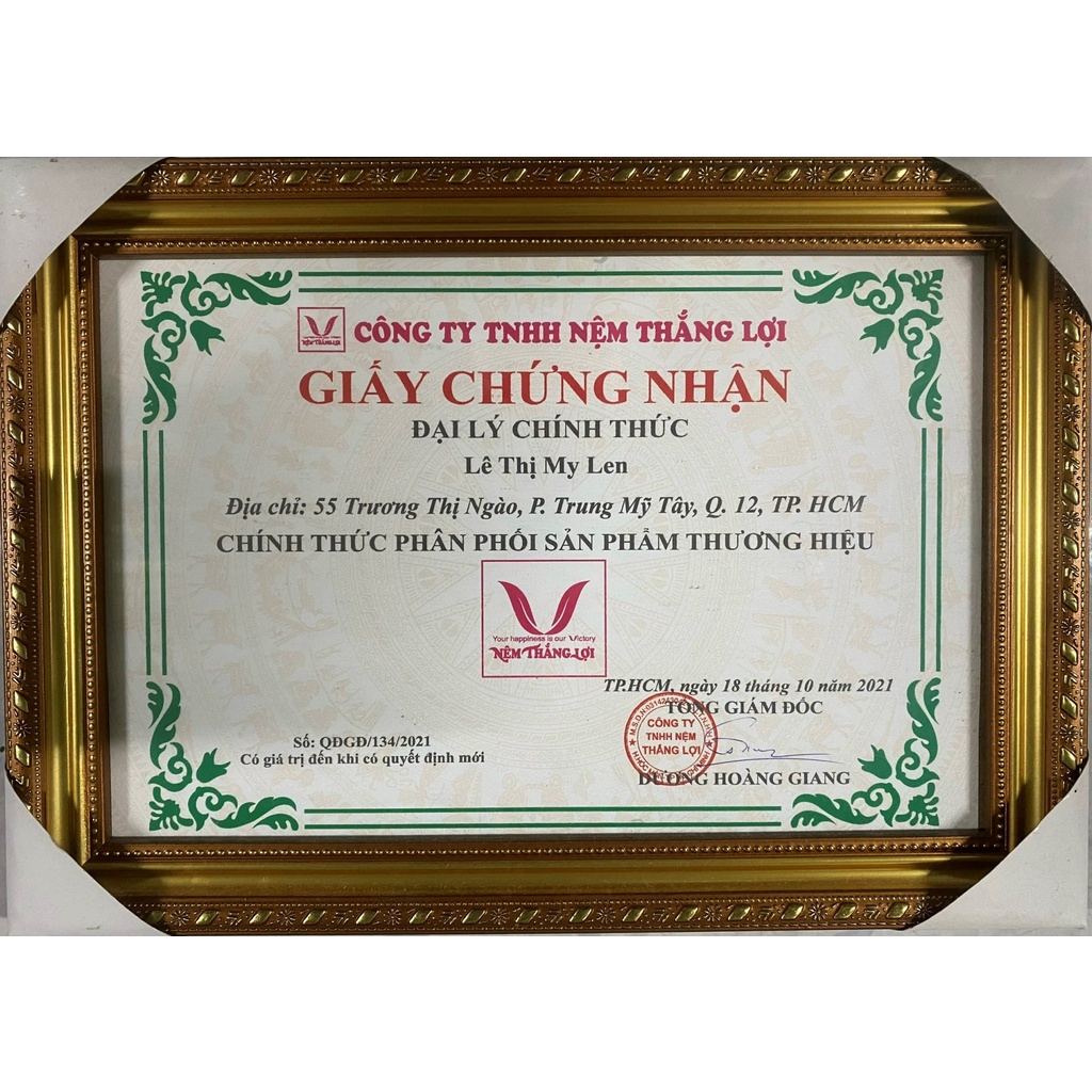 Nệm CAO SU NON THẮNG LỢI 15 phân chính hãng, bảo hành 15 năm, miễn phí giao hàng