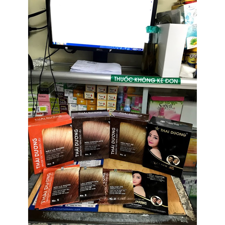 NHUỘM TÓC DƯỢC LIỆU THÁI DƯƠNG MÀU NÂU hộp 5 gói
