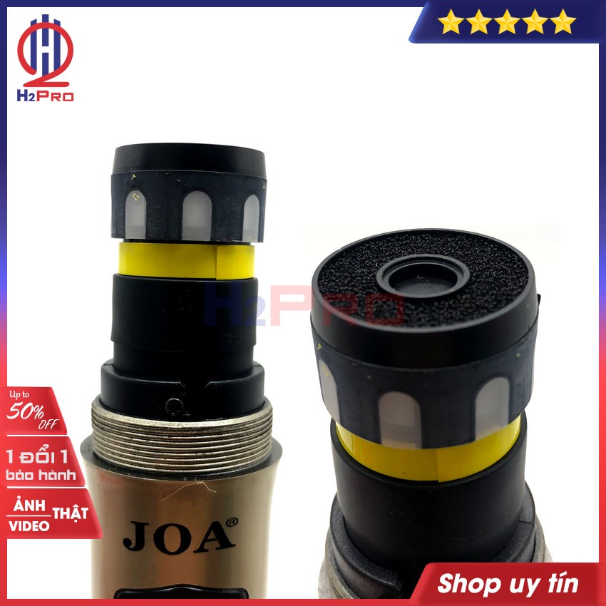 Micro không dây cao cấp JOA H2Pro hát hay-giảm hú (1 mic), micro không dây karaoke giá rẻ cho loa kéo (bộ quà 90K)