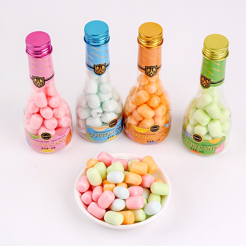[ Mềm ngon ] Combo 9 chai Kẹo Socola bông sữa đóng chai sâm panh nhỏ/ Kẹo socola marshmallow chai 48g ăn vặt đã nghiền