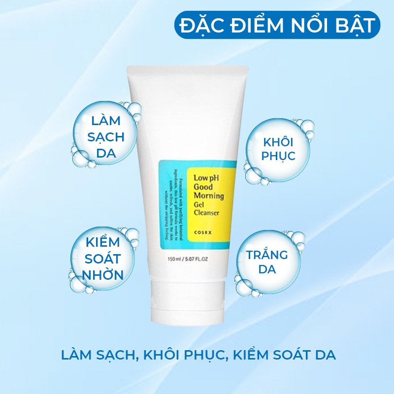 Sữa Rửa Mặt Dạng Gel Chiết Xuất Từ Cây Trà Cosrx Low Ph Good Morning Gel Cleanser Hàn Quốc 150 Ml