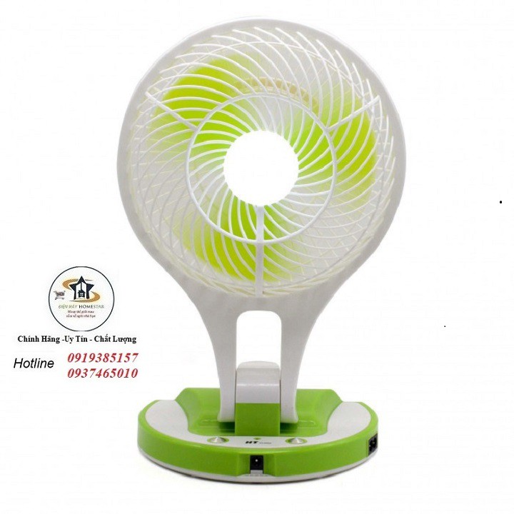 Bộ Quạt Sạc Tích Điện Kèm Đèn Led 3in1 5580 5588 Chui Sạc Số 8 Để Bàn Treo Tường Tiện Dụng