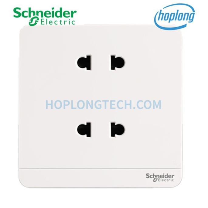 Bộ ổ cắm đôi 2 chấu AvatarON Schneider E83426U2_WE_G19