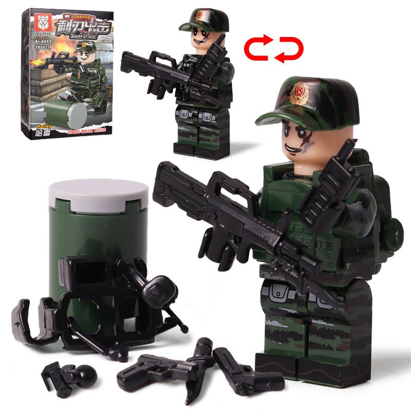 Minifigures - Combo 6 lính quân sự TBS trang bị đầy đủ vũ khí - U.S Army
