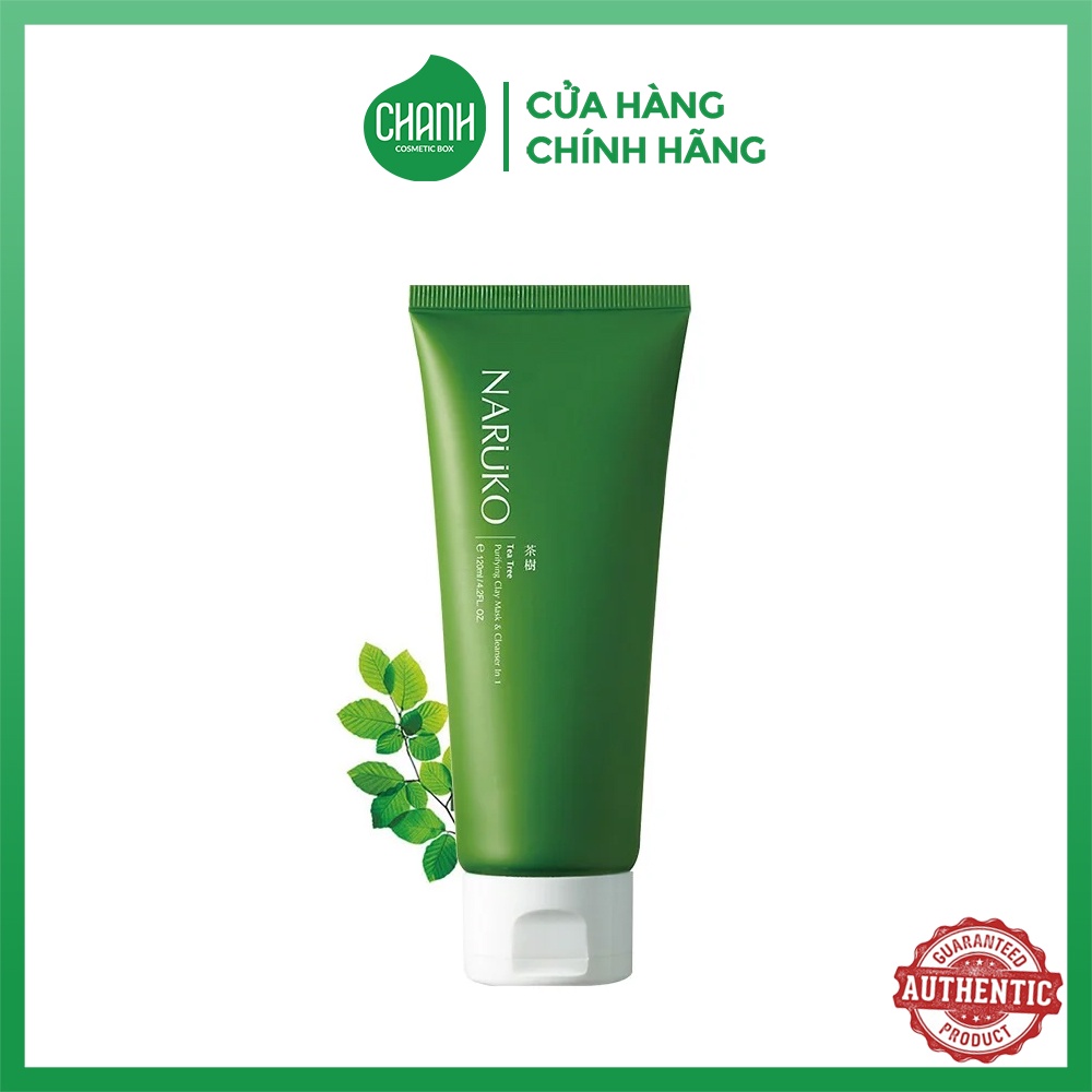 Sữa rửa mặt dạng bùn Naruko trà tràm Tea Tree Purifying Clay Mask and Cleanser in 1