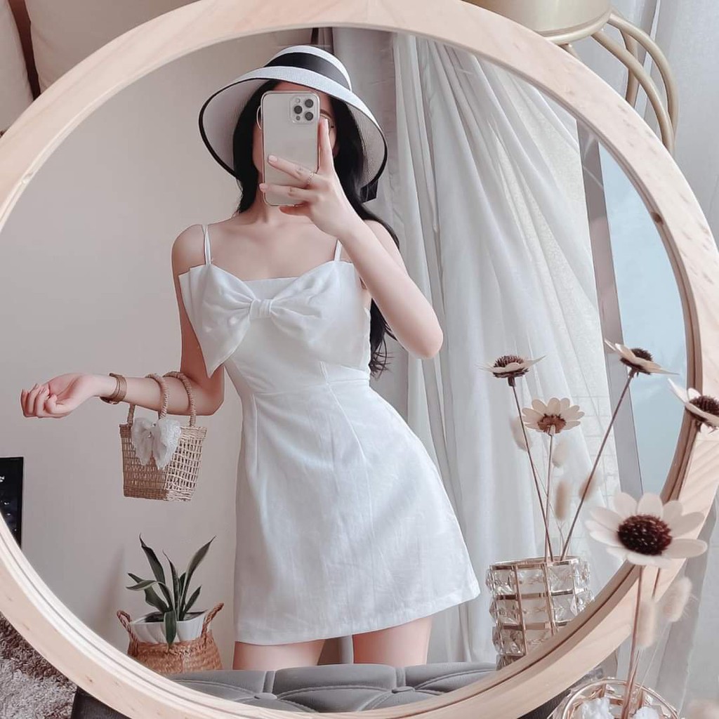 💓 ĐẦM/VÁY CAO CẤP 💓FREESHIP 💓 VÁY 2 DÂY NƠ NGỰC HOT HIT CHẤT LIỆU ĐŨI(có ảnh thật cận chất) | BigBuy360 - bigbuy360.vn