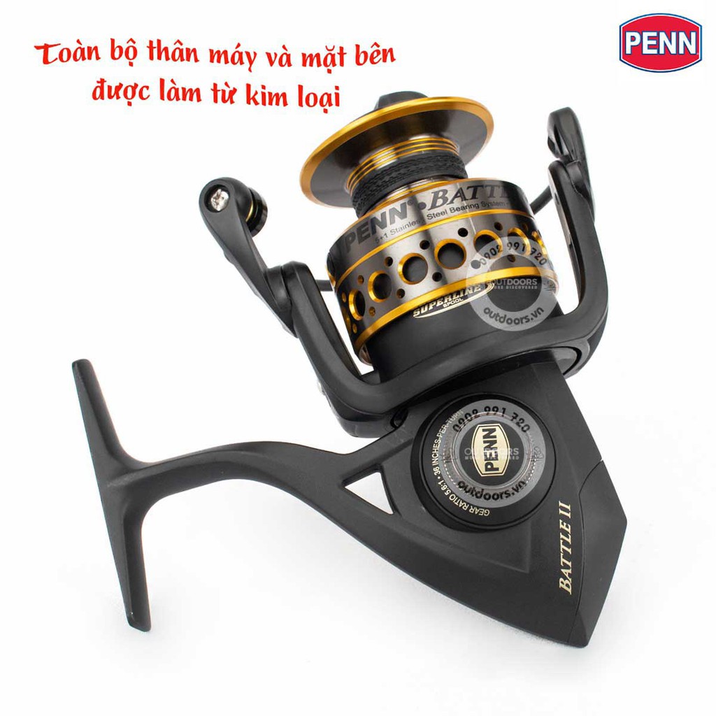 [Chính hãng] Máy câu Penn BATTLE BTL II tặng kèm túi Penn đủ size cho bạn lựa chọn