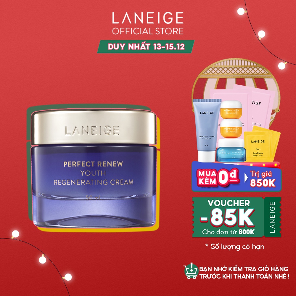 Kem dưỡng giúp ngăn chặn các dấu hiệu lão hóa sớm LANEIGE Perfect Renew Youth Regenerating Cream 50ml