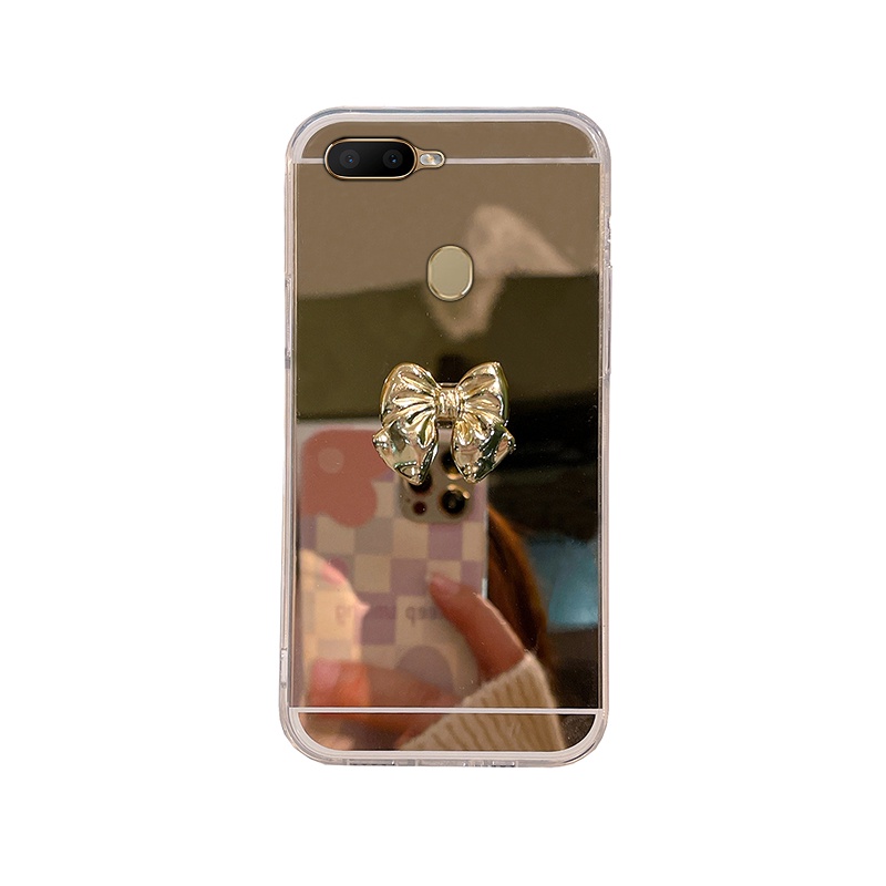Ốp Điện Thoại Tráng Gương Viền Mềm Cho OPPO A7 A5S A12 A11K F9 Pro