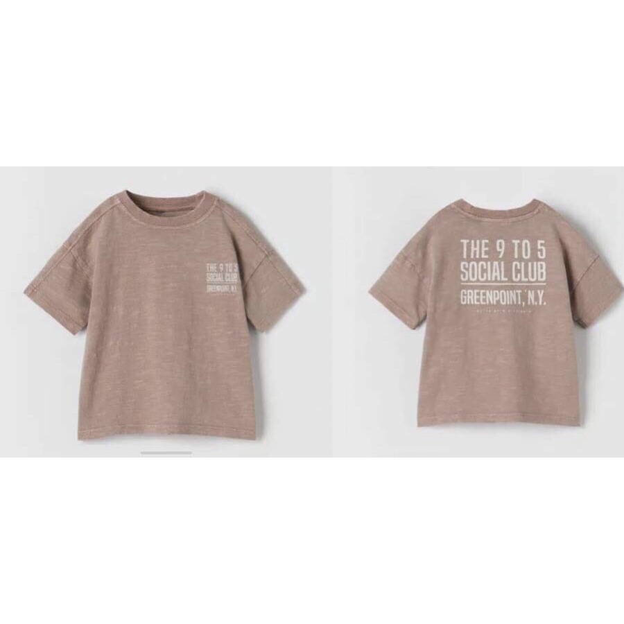 Áo phong tay ngắn cotton bé trai Zara