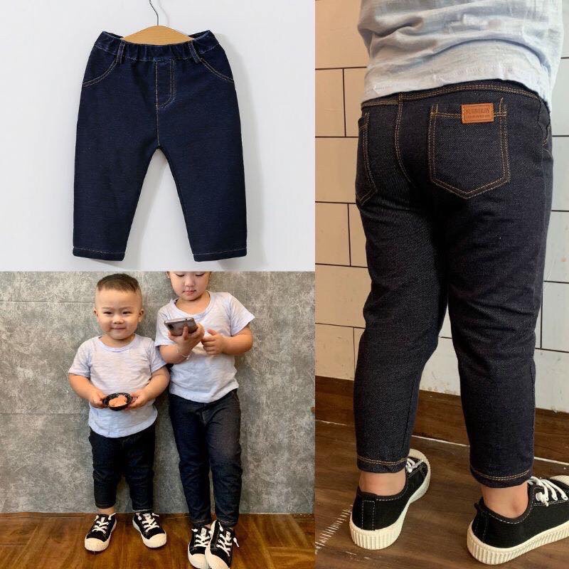 Quần legging giả jean dài chất thun jean mềm mại co giãn thoải mái phù hợp cả bé trai và bé gái