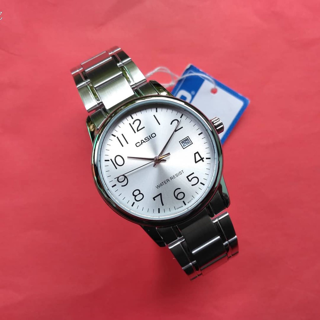 Đồng hồ Nam dây thép Casio MTP-V002 chính hãng bảo hành 1 năm Pin trọn đời