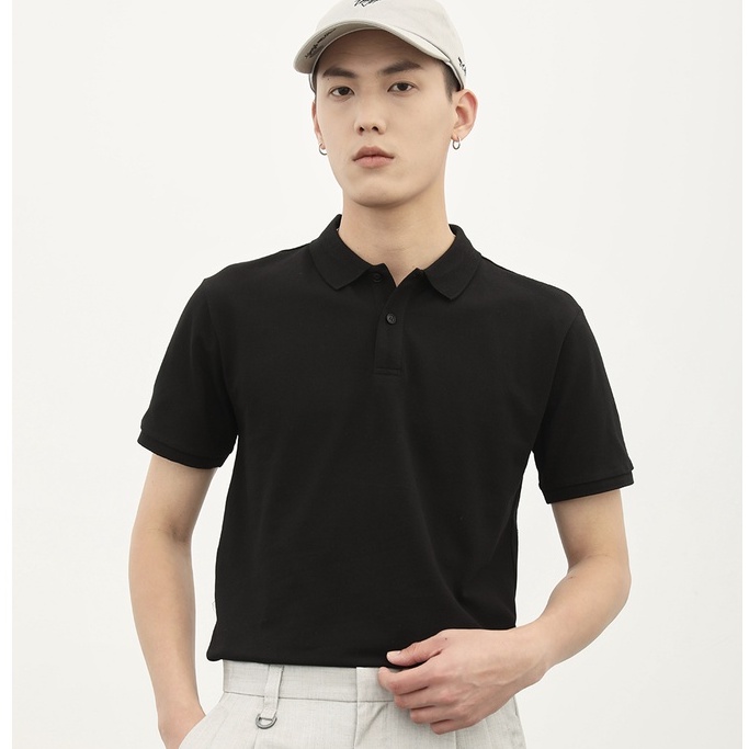 Áo POLO màu ĐEN - Áo phông Trơn Nam Nữ,ngắn tay có cổ,vải cao cấp không xù,co dãn 4 chiều. Nhận IN ẤN theo yêu cầu