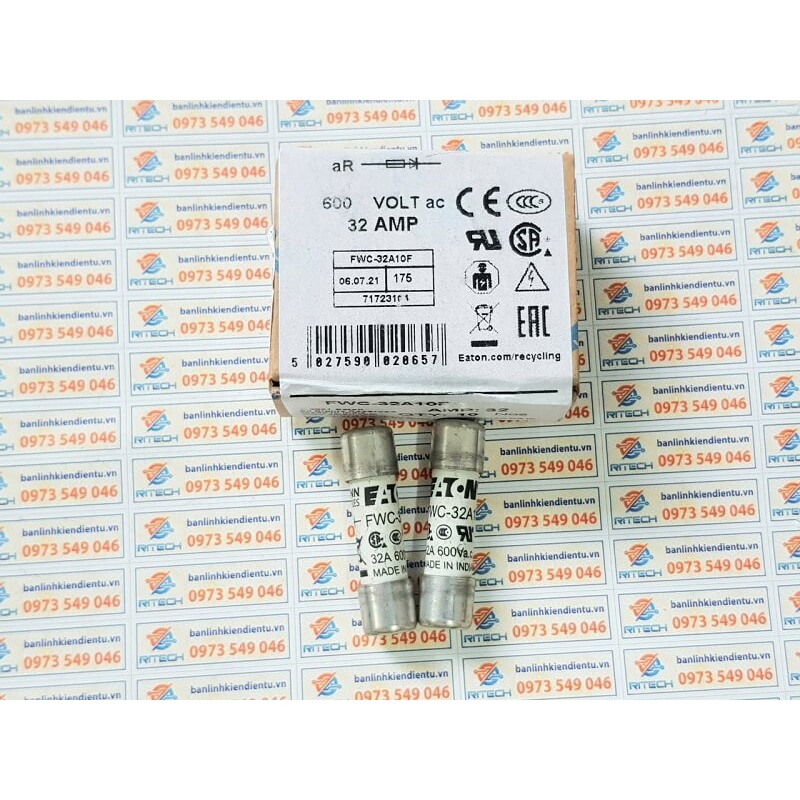 CẦU CHÌ BUSSMANN FWC 600V Kích Thước 37.5x10mm (10A - 16A - 20A - 25A - 32A)