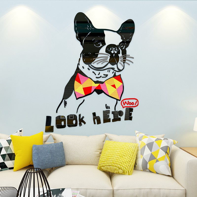 Tranh dán tường mica 3d decor khổ lớn trang trí cửa hàng thú cưng Nhiều Size - EPeBen