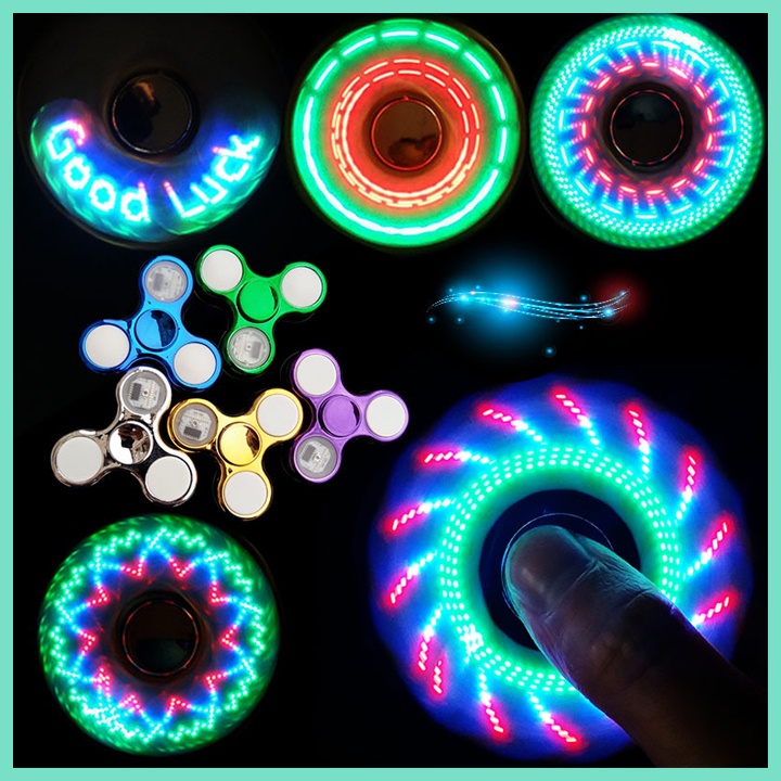 Con Quay Phát Sáng Spinner Đèn LED Đa Màu Sắc Nhựa Vi Sinh An Toàn Hình Đẹp Mắt Bafaby SPN