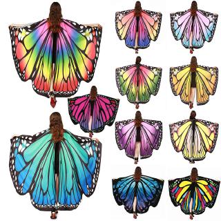 Khăn choàng poncho họa tiết cánh bướm hóa trang tiên nữ