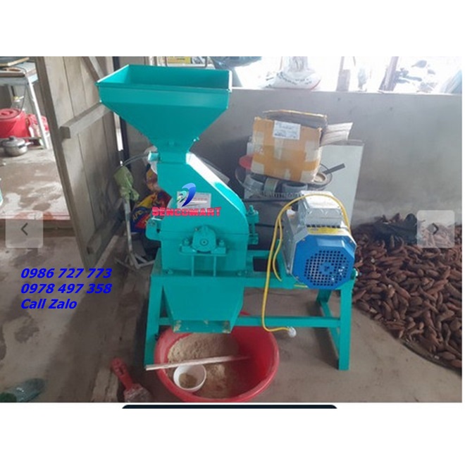 Khung máy nghiền ngô khoai sắn thành bột cho gia súc ăn 18 búa BT10